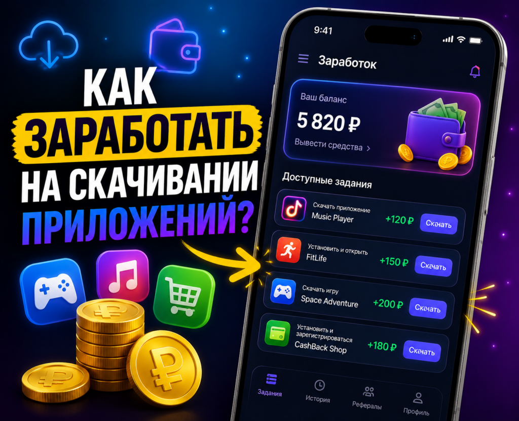 заработок на скачивание приложений на айфон